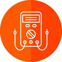 Multimeter Line Yellow White Icon vector