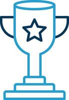 Trophy Line Blue Two Color Icon vector