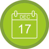 December Line Multi Circle Icon vector