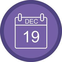 December Line Multi Circle Icon vector