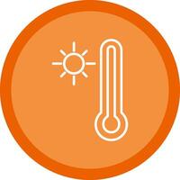 Thermometer Line Multi Circle Icon vector