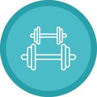 Dumbbell Line Multi Circle Icon vector