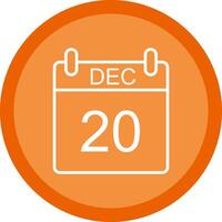 December Line Multi Circle Icon vector