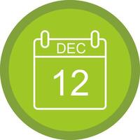 December Line Multi Circle Icon vector