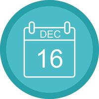 December Line Multi Circle Icon vector