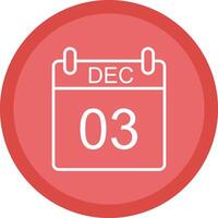 December Line Multi Circle Icon vector