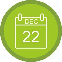 December Line Multi Circle Icon vector