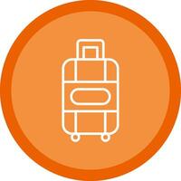 Suitcase Line Multi Circle Icon vector