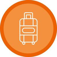 Suitcase Line Multi Circle Icon vector