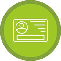 Id Card Line Multi Circle Icon vector