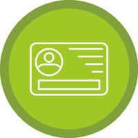 Id Card Line Multi Circle Icon vector