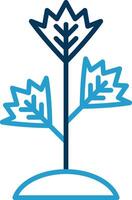 Parsley Line Blue Two Color Icon vector