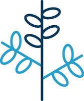 Willow Line Blue Two Color Icon vector