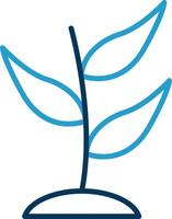 Plant Line Blue Two Color Icon vector