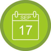 September Line Multi Circle Icon vector