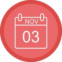 November Line Multi Circle Icon vector