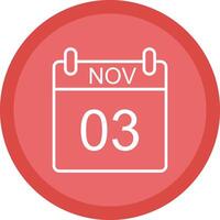 November Line Multi Circle Icon vector