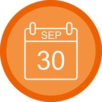 September Line Multi Circle Icon vector