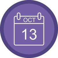 October Line Multi Circle Icon vector