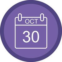 October Line Multi Circle Icon vector