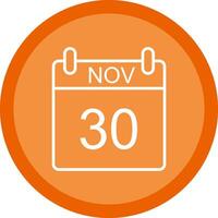 November Line Multi Circle Icon vector