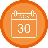 November Line Multi Circle Icon vector