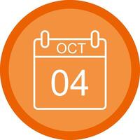 October Line Multi Circle Icon vector