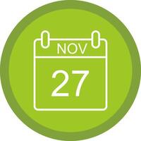 November Line Multi Circle Icon vector