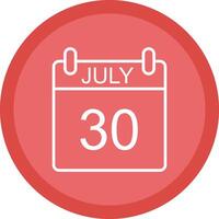 July Line Multi Circle Icon vector