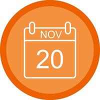 November Line Multi Circle Icon vector