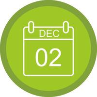 December Line Multi Circle Icon vector