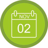 noviembre línea multi circulo icono vector