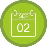 September Line Multi Circle Icon vector