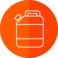 Jerry Can Line Red Circle Icon vector