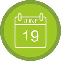 June Line Multi Circle Icon vector