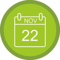 noviembre línea multi circulo icono vector