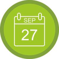 September Line Multi Circle Icon vector