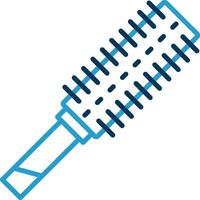 Hairbrush Line Blue Two Color Icon vector