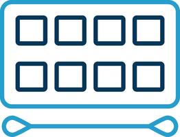 Pallete Line Blue Two Color Icon vector