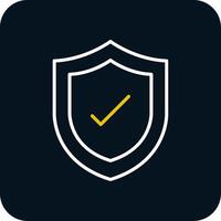 Protection Line Red Circle Icon vector