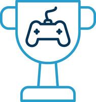 Trophy Line Blue Two Color Icon vector