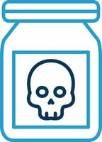 Chemical Line Blue Two Color Icon vector