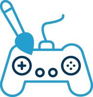 Controller Line Blue Two Color Icon vector