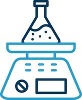 Scale Line Blue Two Color Icon vector