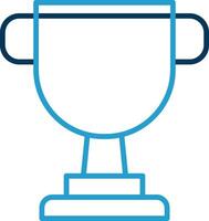 Trophy Line Blue Two Color Icon vector