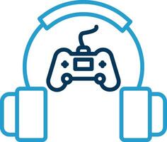 Esports Line Blue Two Color Icon vector