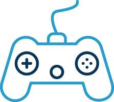 Console Line Blue Two Color Icon vector