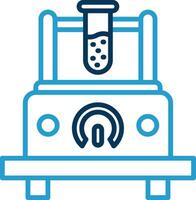 Measuring Device Line Blue Two Color Icon vector