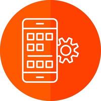 Application Development Line Red Circle Icon vector