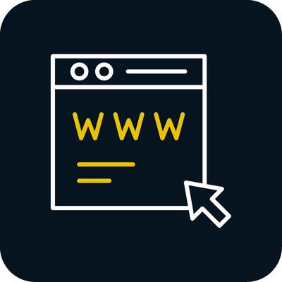 Web Page Line Red Circle Icon